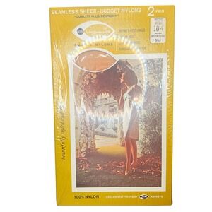 VTG‎ Virginia Lee /Acme Micro Mesh 2 Pair of Neutral Budget Nylons Size 10 1/2
